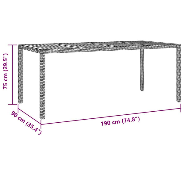 vidaXL Garden Dining Set 9 pcs Gray and Brown Poly Rattan
