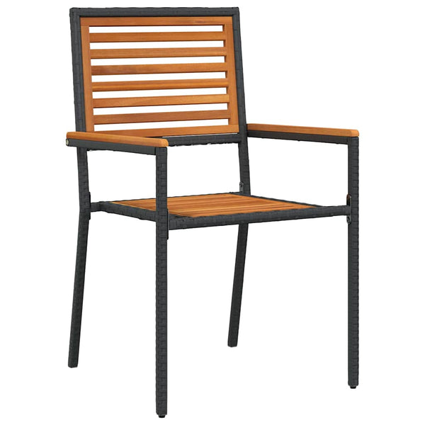 vidaXL Garden Dining Set 11 pcs Black and Brown Poly Rattan