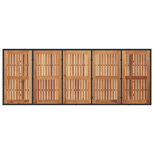 vidaXL Garden Dining Set 11 pcs Black and Brown Poly Rattan