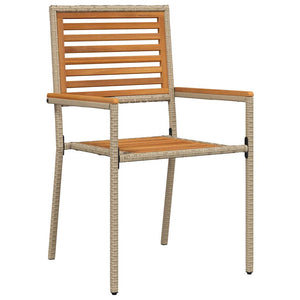 vidaXL Outdoor Dining Set 7 pcs Beige Solid Acacia Wood