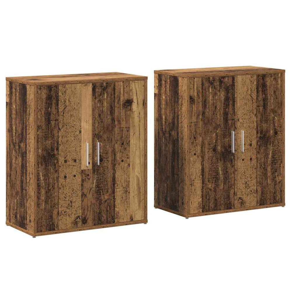 vidaXL Sideboard 2 pcs Reclaimed Wood 60 x 31 x 70 cm Engineered Wood