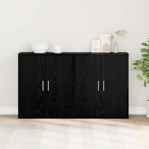 vidaXL Sideboard 2 pcs Black Oak Look 60 x 31 x 70 cm