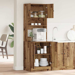 vidaXL Kitchen Sideboard with Shelves and Door 2 pcs Reclaimed Wood 60 x 50 x 180 cm