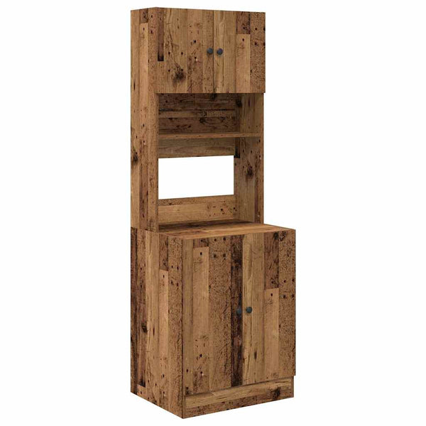 vidaXL Kitchen Sideboard with Shelves and Door 2 pcs Reclaimed Wood 60 x 50 x 180 cm