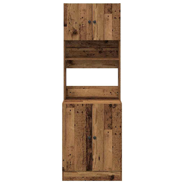 vidaXL Kitchen Sideboard with Shelves and Door 2 pcs Reclaimed Wood 60 x 50 x 180 cm