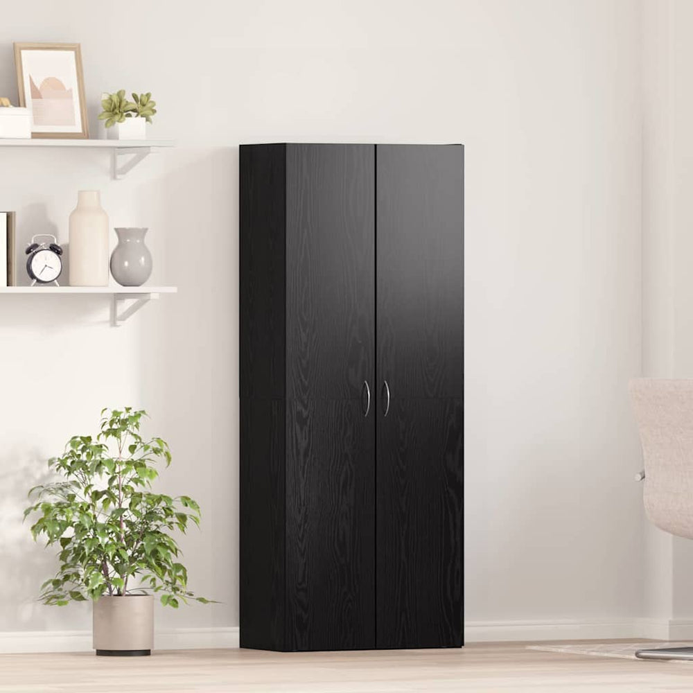 vidaXL Office Cabinet Black Oak-look 60 x 32 x 152.5 cm