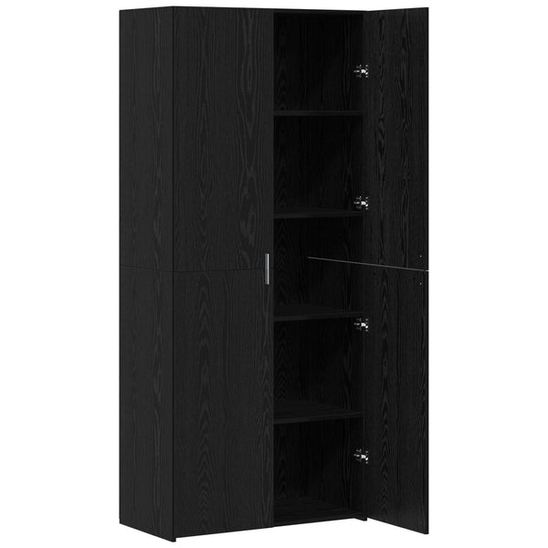 vidaXL Highboard 2 pcs Black Oak Look 80 x 42 x 185 cm