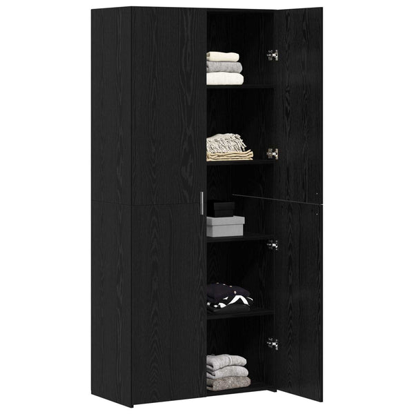 vidaXL Highboard 2 pcs Black Oak Look 80 x 42 x 185 cm