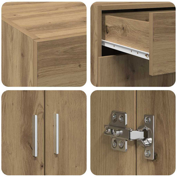 vidaXL Bathroom Cabinet Artisan Oak 80 x 42.5 x 93.5 cm Engineered Wood