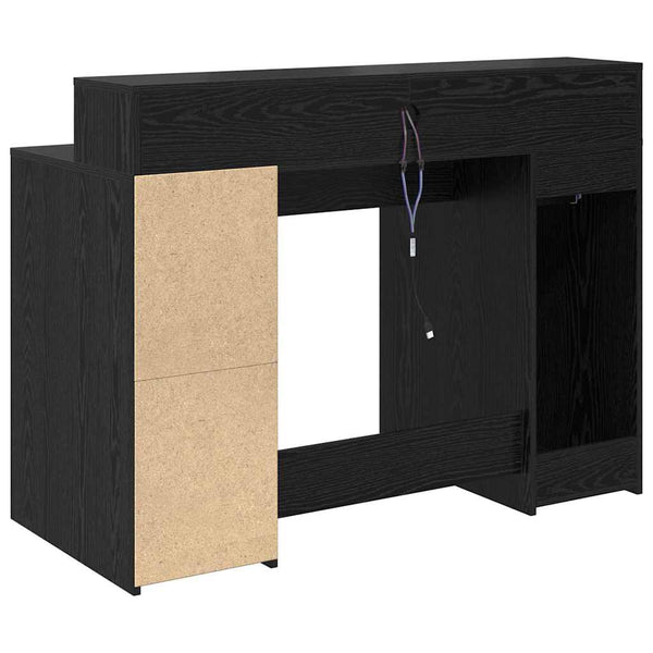 vidaXL Desk Black Oak 120 x 55 x 91 cm Engineered Wood