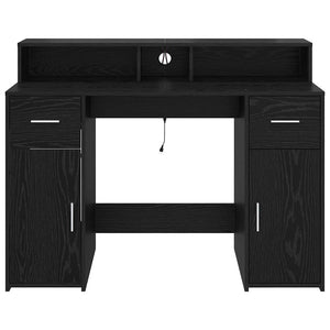 vidaXL Desk Black Oak 120 x 55 x 91 cm Engineered Wood