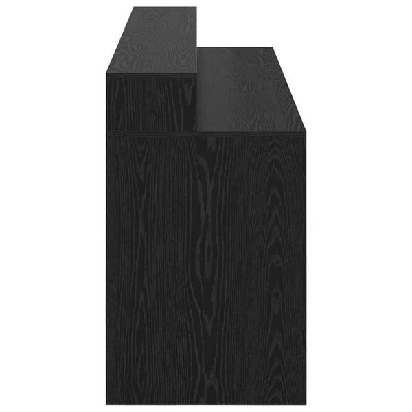 vidaXL Desk Black Oak 200 x 55 x 91 cm Engineered Wood