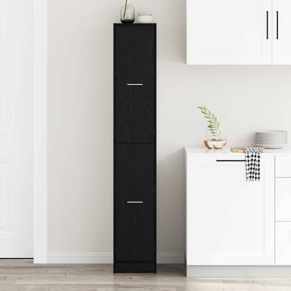 vidaXL Highboard Black Oak Look 30 x 41 x 174.5 cm