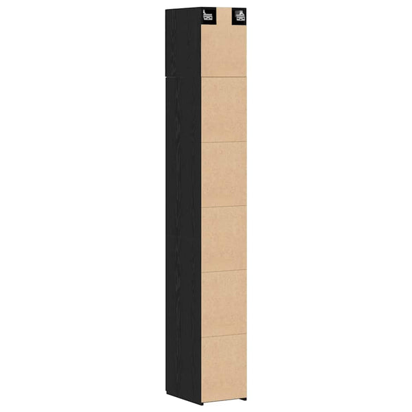 vidaXL Storage Cabinet 3 pcs Black Oak Look