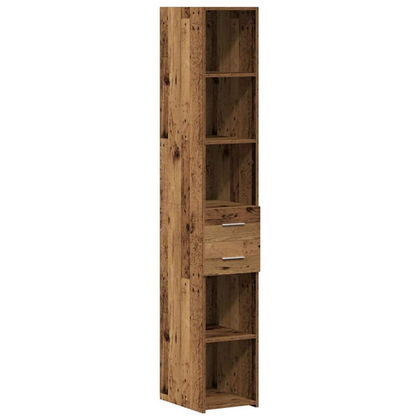 vidaXL Storage Cabinet 2 pcs Reclaimed Wood 30 x 42.5 x 225 cm
