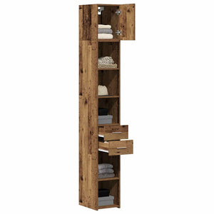vidaXL Storage Cabinet 2 pcs Reclaimed Wood 30 x 42.5 x 225 cm