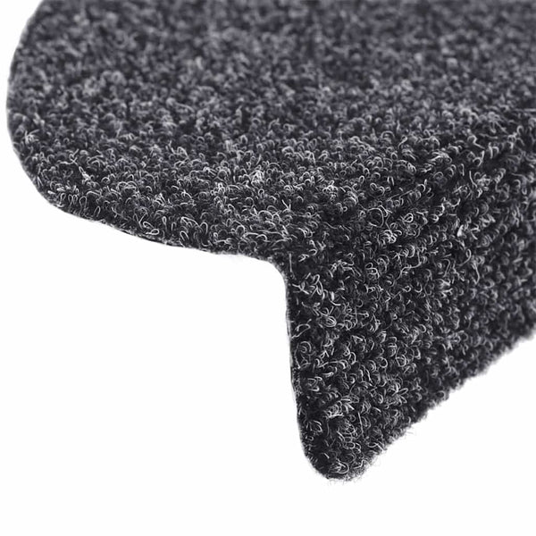 vidaXL Self-Adhesive Stair Treads 20 pcs. 65x21x4 cm Dark Grey Semi-Circular Large