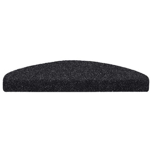 vidaXL Self-Adhesive Stair Mats 20 pcs. 65x21x4 cm Black Semi-Circular Large