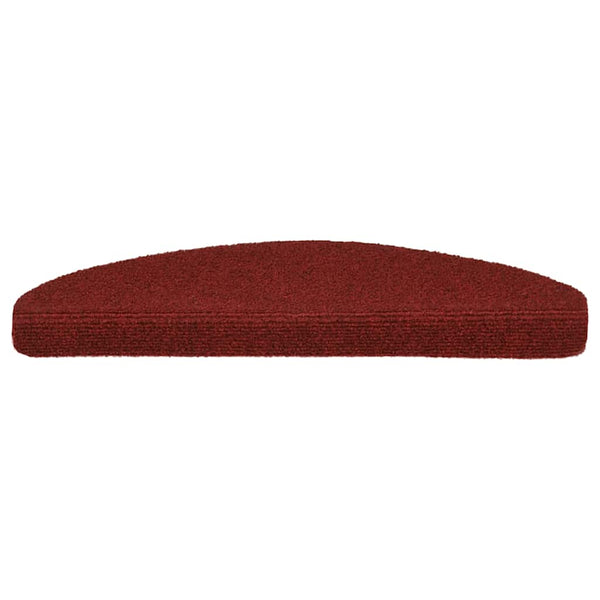 vidaXL Self-adhesive Stair Mats 20 pcs. 65x21x4 cm Bordeaux Red Semi-circular Large