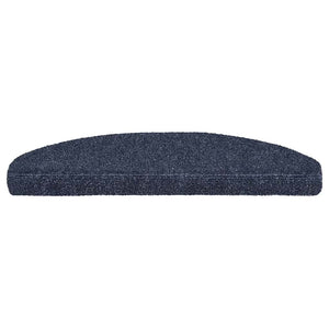 vidaXL Self-Adhesive Stair Mats 20 pcs. 65x21x4 cm Blue Semicircular Large