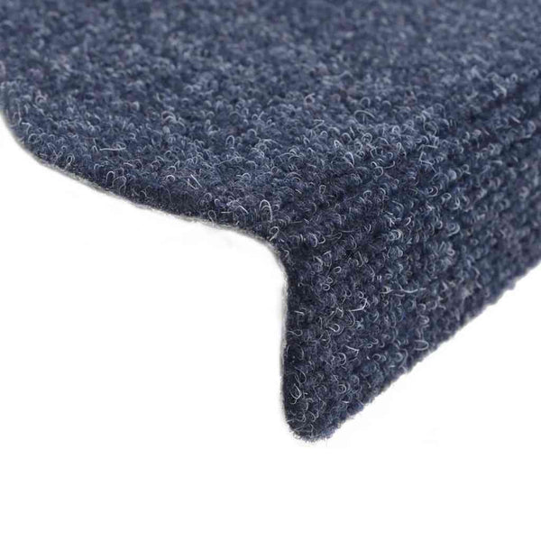 vidaXL Self-Adhesive Stair Mats 20 pcs. 65x21x4 cm Blue Semicircular Large