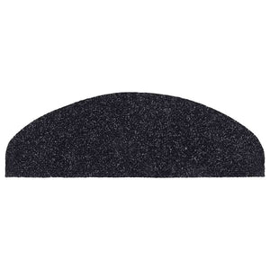 vidaXL Self-Adhesive Stair Treads 30 pcs. 65x21x4 cm Black Semi-Circular Large