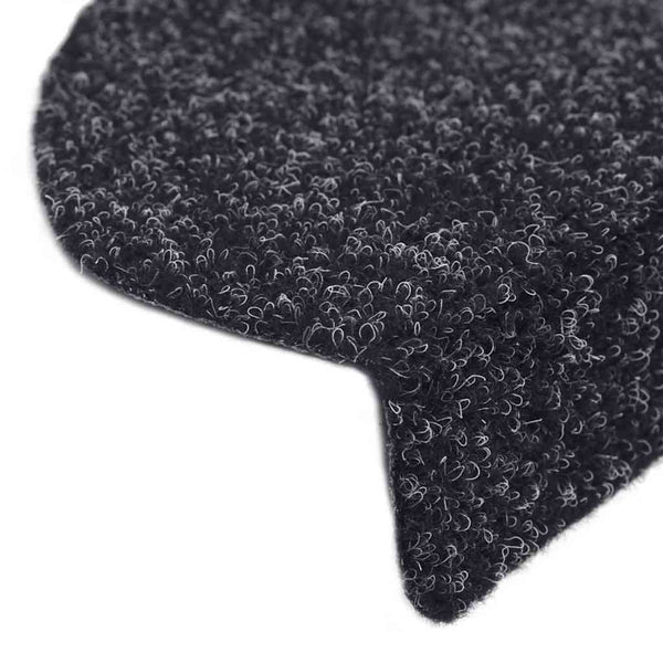 vidaXL Self-Adhesive Stair Treads 30 pcs. 65x21x4 cm Black Semi-Circular Large