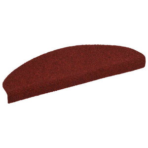 vidaXL Stair Mats Self-Adhesive 30 pcs. 65x21x4 cm Bordeaux Red Semi-Circular Large