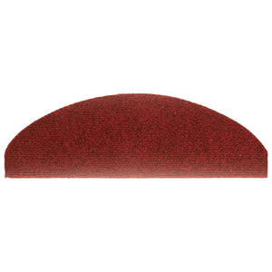vidaXL Stair Mats Self-Adhesive 30 pcs. 65x21x4 cm Bordeaux Red Semi-Circular Large