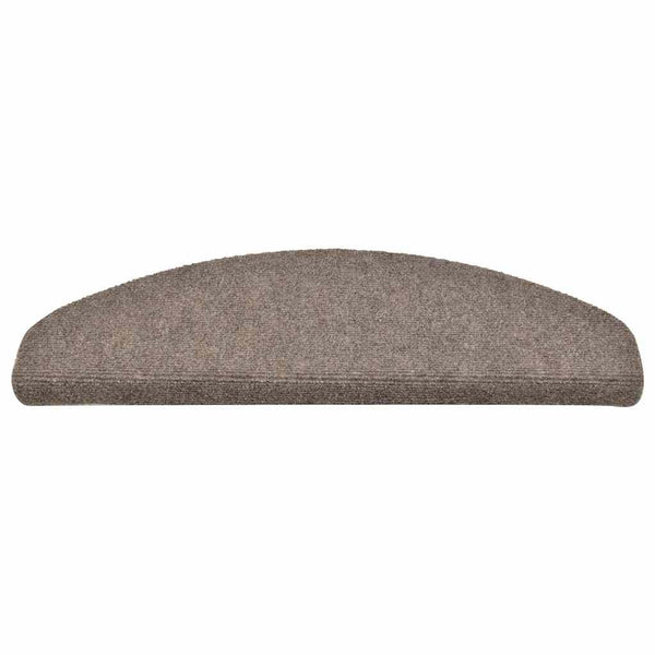 vidaXL Self-Adhesive Stair Treads 30 pcs 65x21x4 cm Beige Semi-Circular Large