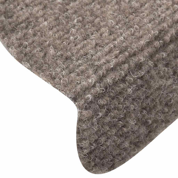 vidaXL Self-Adhesive Stair Treads 30 pcs 65x21x4 cm Beige Semi-Circular Large
