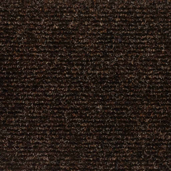 vidaXL Self-Adhesive Stair Mats 20 pcs. 56x17x3 cm Brown Semi-Circular