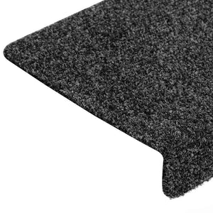vidaXL Self-Adhesive Stair Mats 30 pcs 65x21x4 cm Dark Gray Rectangular Edge