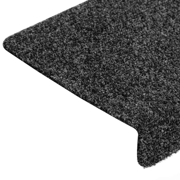 vidaXL Self-Adhesive Stair Mats 30 pcs 65x21x4 cm Dark Gray Rectangular Edge