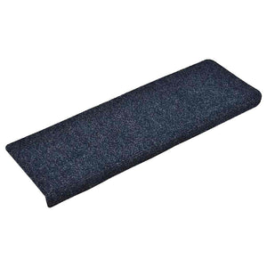 vidaXL Stair Treads Self-Adhesive 30 pcs. 65x21x4 cm Blue Rectangular Edge
