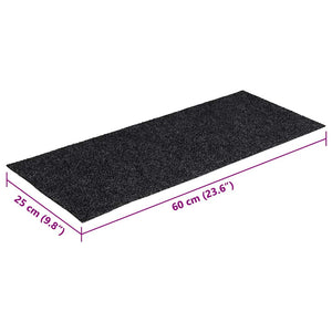 vidaXL Stair Mats Self-Adhesive 30 pcs 60x25 cm Dark Grey Rectangular