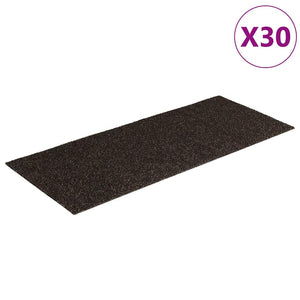 vidaXL Self-Adhesive Stair Treads 30 pcs 60x25 cm Dark Brown Rectangular