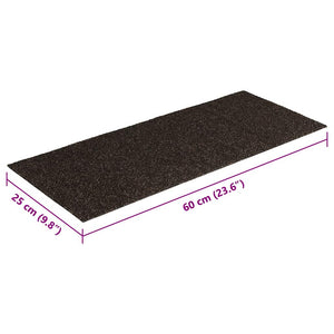vidaXL Self-Adhesive Stair Treads 30 pcs 60x25 cm Dark Brown Rectangular
