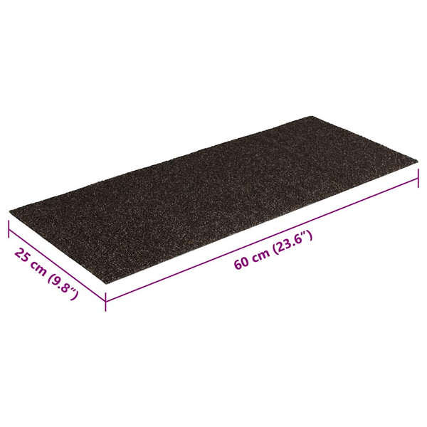 vidaXL Self-Adhesive Stair Treads 30 pcs 60x25 cm Dark Brown Rectangular