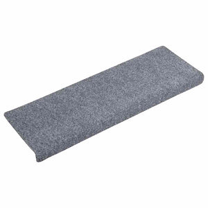 vidaXL Self-Adhesive Stair Mats 20 pcs. 65x21x4 cm Light Grey Rectangular Edge