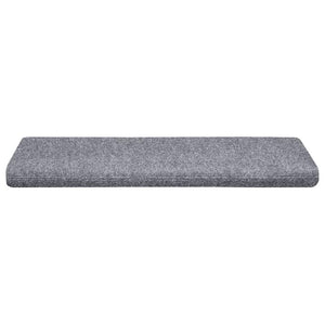 vidaXL Self-Adhesive Stair Mats 20 pcs. 65x21x4 cm Light Grey Rectangular Edge
