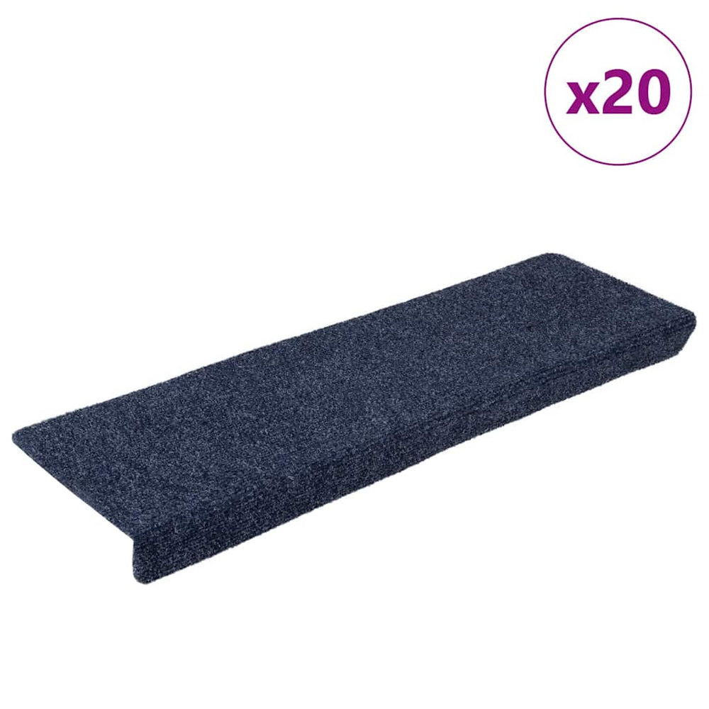 vidaXL Stair Mats Self-Adhesive 20 pcs. 65x21x4 cm Anthracite Rectangular Edge
