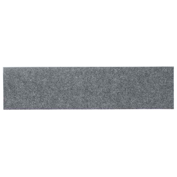 vidaXL Stair Mats Self-Adhesive 30 pcs 76x20 cm Light Grey Rectangular