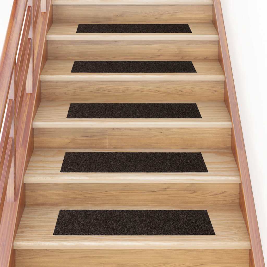 vidaXL Self-Adhesive Stair Treads 30 pcs. 76x20 cm Dark Brown Rectangular