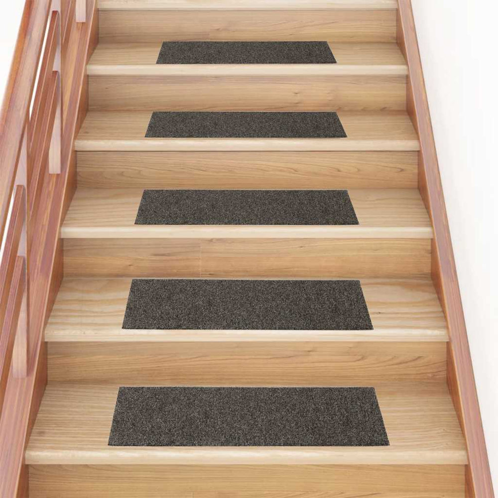 vidaXL Self-Adhesive Stair Treads 30 pcs. 76x20 cm Anthracite Rectangular