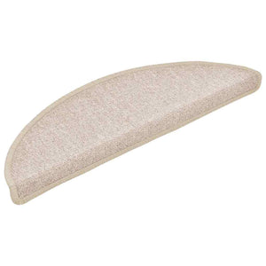 vidaXL Stair Mats 30 pcs. 56x17x3 cm Taupe Semi-circular
