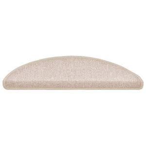 vidaXL Stair Mats 30 pcs. 56x17x3 cm Taupe Semi-circular