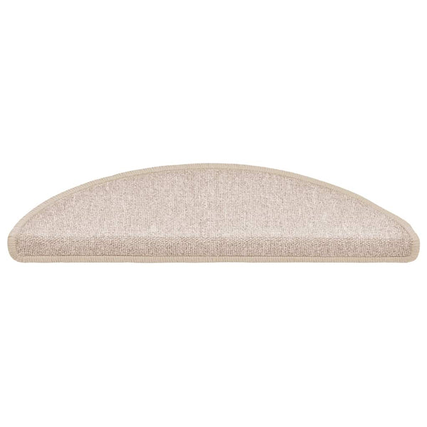 vidaXL Stair Mats 30 pcs. 56x17x3 cm Taupe Semi-circular