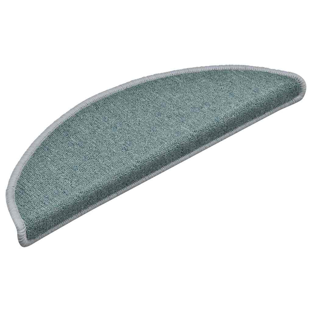 vidaXL Stair Mats 30 pcs. 56x17x3 cm Lake Blue Semi-circular