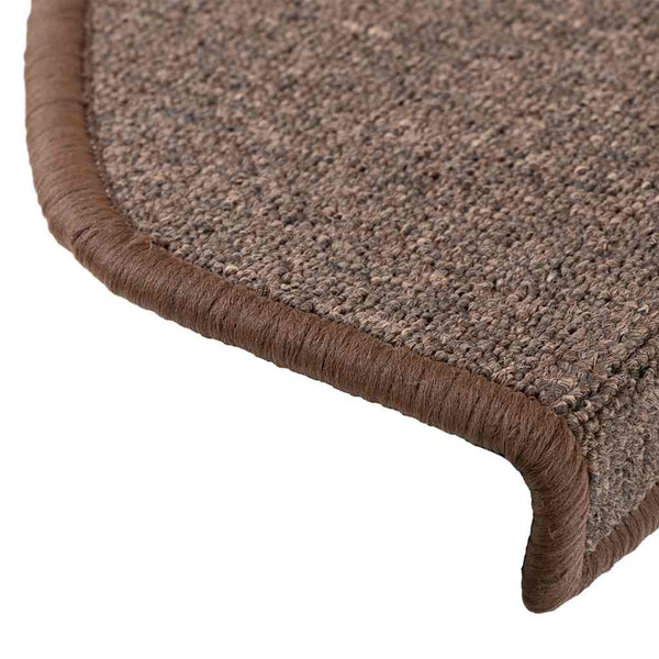 vidaXL Stair Mats 30 pcs. 65x24x4 cm Coffee Brown Half Round Large